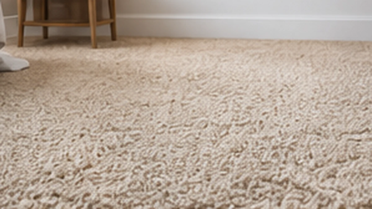 Close-up of plush carpet installation in a finished room